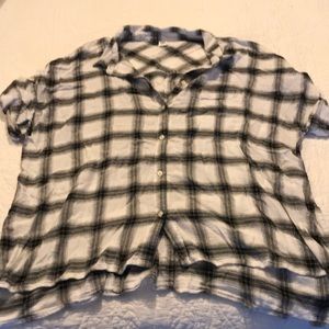 Black and white checkered shirt